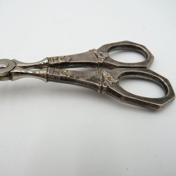 Scandinavian Antique Silver‎ Pastry Tongs Art Deco Ornate Handles Marked NH830S - Picture 8 of 12